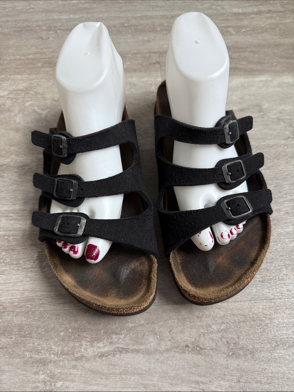 Birkenstock Florida black suede sandals 40